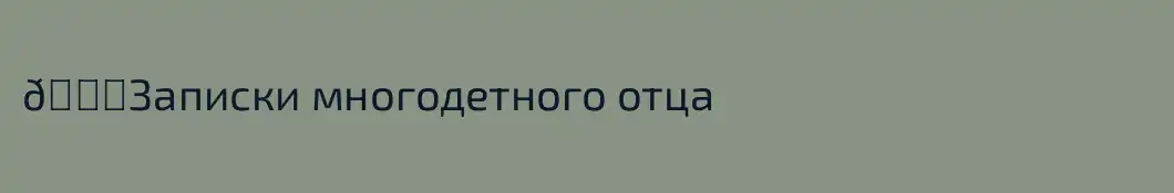 📝Записки многодетного отца